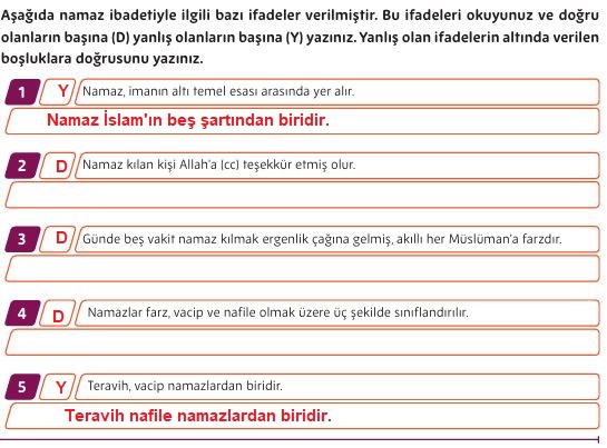 5. Sınıf Din Kültürü Ders Kitabı Sayfa 65 Cevapları MEB